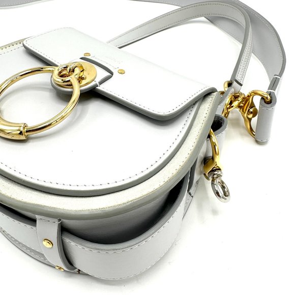 Chloe Gray Crossbody Bag with Gold Accents - Picture 7 of 10